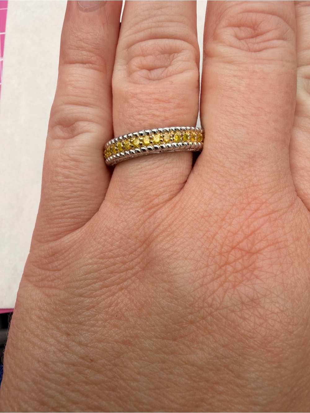 Affinity Diamond Eternity Color Band, 925 Sterling Silver, 6/10 cttw, Size 10.5